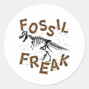 Fossil Freak Paleontology Dinosaurier Knochen Runder Aufkleber