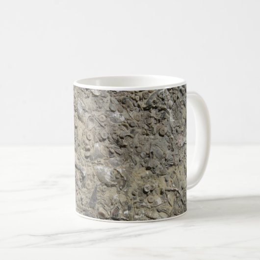 Fossil Hash Kalkstein Print Kaffeetasse (VorderseiteRechts)