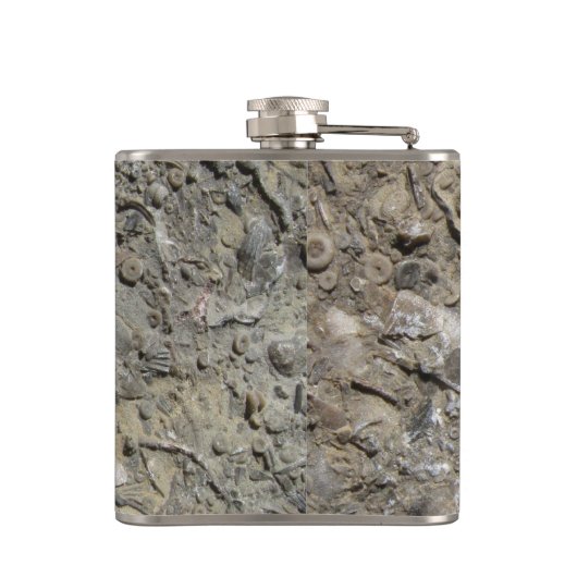 Fossil Hash Kalksteingeologie Flachmann (Rückseite)