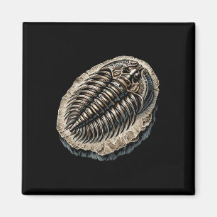 Fossil Hunter Fossil Jagdpaläontologe Trilob Magnet