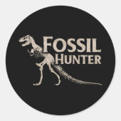 Fossil Hunter Paleontology Dinosaur Fossils Runder Aufkleber (Vorderseite)