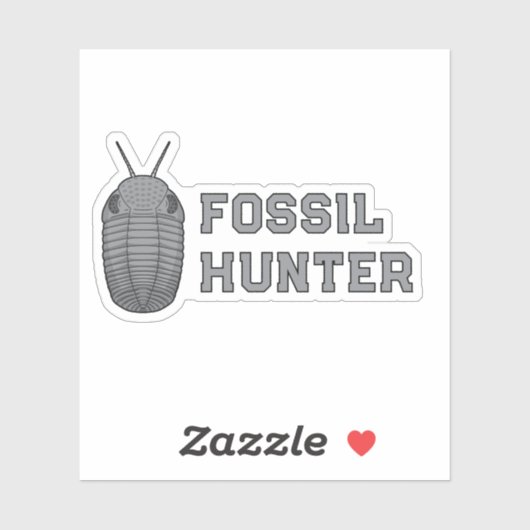 Fossil Hunter Trilobite Aufkleber (Blatt)