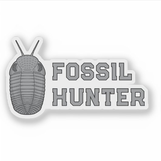 Fossil Hunter Trilobite Aufkleber (Vorderseite)