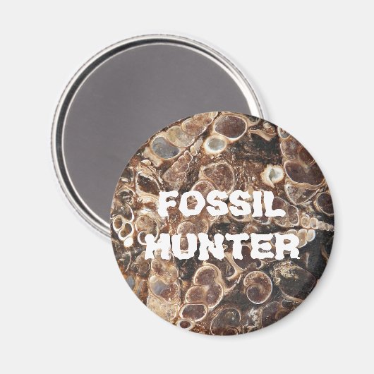Fossil Hunter Turritella Agate Image Magnet (Vorderseite/Rückseite)
