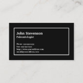 Fossil Kalkstein mit Ihrem Namen und Monogramm Visitenkarte (Rückseite)