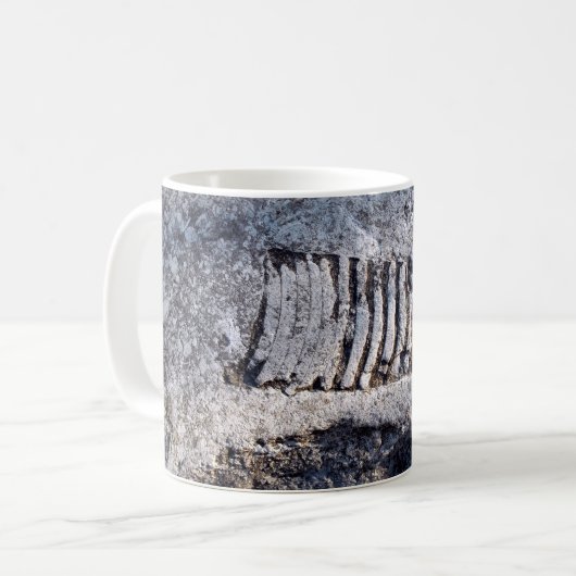 Fossil Nautiloid Cephalopod Ancient Sea Mollusk Kaffeetasse (Vorderseite Links)