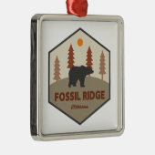 Fossil Ridge Wilderness Colorado Bear Ornament Aus Metall (Rechts)