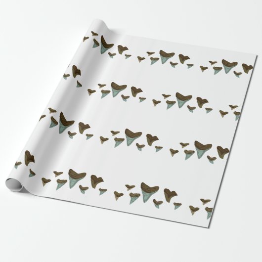 Fossil Shark Teeth Geschenkpapier (Ungerollt)