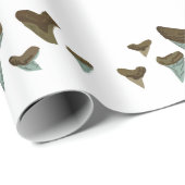 Fossil Shark Teeth Geschenkpapier (Rolleneckpunkt)