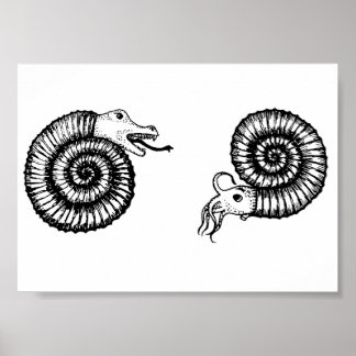 Fossil: Snakestone oder Ammonit? Poster