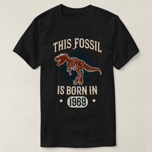 Fossil TRex Funny Birthday S T-Shirt (Design vorne)