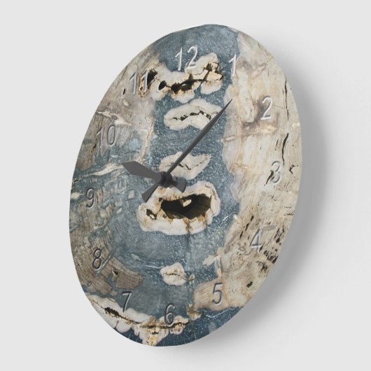 Fossil Wood Große Wanduhr (Winkel)