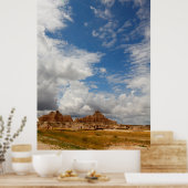 Fossile Ausstellungsfläche, Badlands Nationalpark, Poster (Küche)