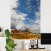 Fossile Ausstellungsfläche, Badlands Nationalpark, Poster (Heimbüro)