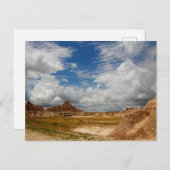 Fossile Ausstellungsfläche, Badlands Nationalpark, Postkarte (Vorne/Hinten)