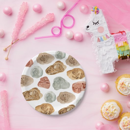 Fossile Dinosaurier Geburtstagsfeier Pappteller (Party)