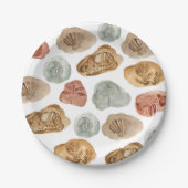 Fossile Dinosaurier Geburtstagsfeier Pappteller (Vorderseite)