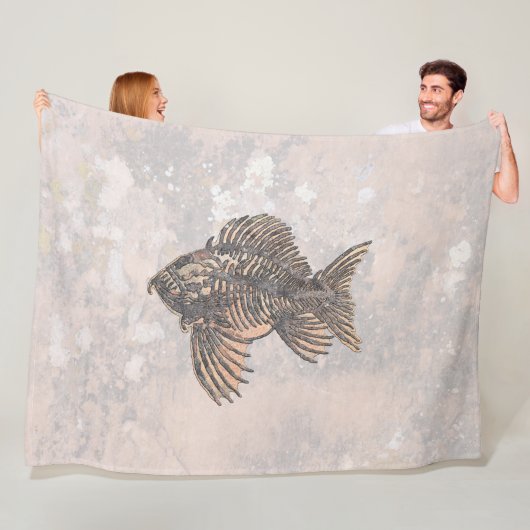 Fossile Fische Fleecedecke (Beispiel)