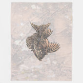 Fossile Fische Fleecedecke (Vorderseite)