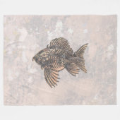Fossile Fische Fleecedecke (Vorderseite (Horizontal))