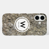 Fossile Hash Kalkstein Monogramm Case-Mate iPhone Hülle (Rückseite (Horizontal))