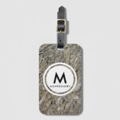 Fossile Hash Kalkstein Monogramm Gepäckanhänger (Vorderseite Vertikal)