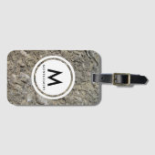 Fossile Hash Kalkstein Monogramm Gepäckanhänger (Vorderseite (Horizontal))