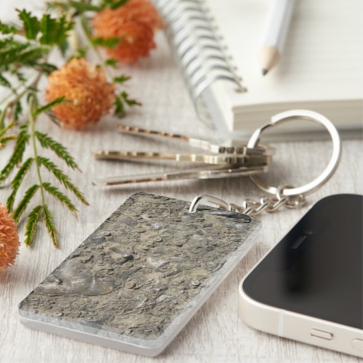 Fossile Hash Print Acrylketten Schlüsselanhänger (Vorderseite rechts)