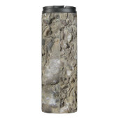 Fossile Kalkstein mit Name und Monogramm Thermosbecher (Rückseite)