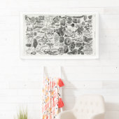 Fossile Korallengeologie Mineralien Polypi Banner (Insitu)