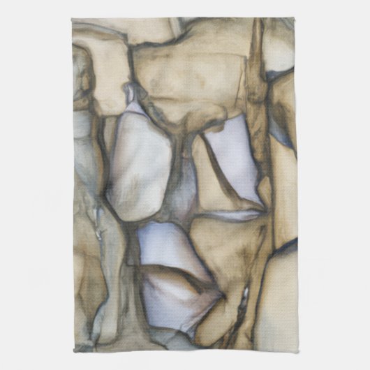 Fossile Kunst - Cooles Rockmuster Geschirrtuch (Vertikal)