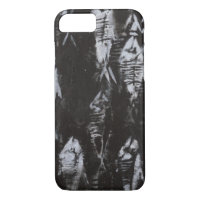 Fossile weiße Fische im schwarzen Hintergrund