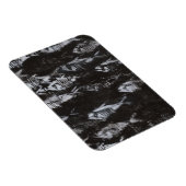 Fossile weiße Fische im schwarzen Hintergrund Magnet (Rechte Seite)