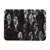 Fossile weiße Fische im schwarzen Hintergrund Magnet (Horizontal)