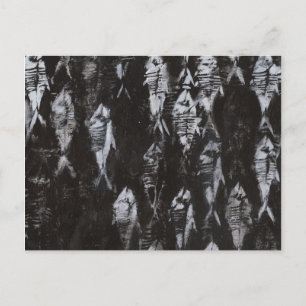 Fossile weiße Fische im schwarzen Hintergrund Postkarte