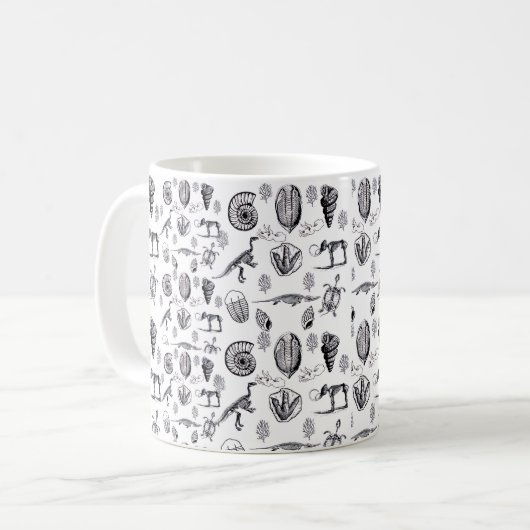 Fossilien Kaffeetasse (Vorderseite Links)