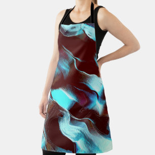 Fossilien oder Metall, in braun bis zyangradienten Schürze