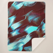 Fossilien oder Metall, in braun bis zyangradienten Sherpadecke (Vorderseite)