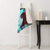 Fossilien oder Metall, in braun bis zyangradienten Sherpadecke (Beispiel)