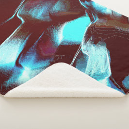 Fossilien oder Metall, in braun bis zyangradienten Sherpadecke