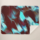 Fossilien oder Metall, in braun bis zyangradienten Sherpadecke (Vorderseite (Horizontal))