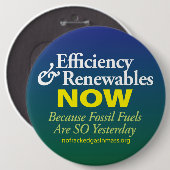 Fossilienbrennstoffe sind so gestern Knopf Button (Vorne & Hinten)