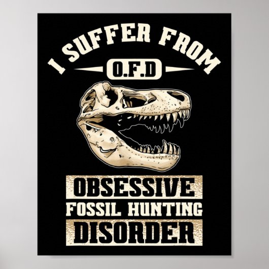 Fossilienjagd Dinosaurier Knochen Paläontologe Fos Poster (Vorne)