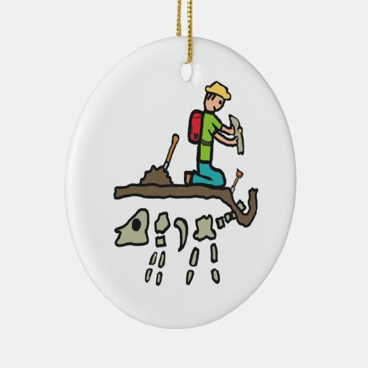 Fossilienjagd Keramik Ornament (Rechts)