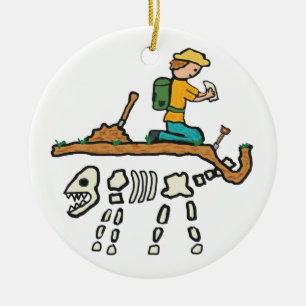 Fossilienjagd Keramik Ornament