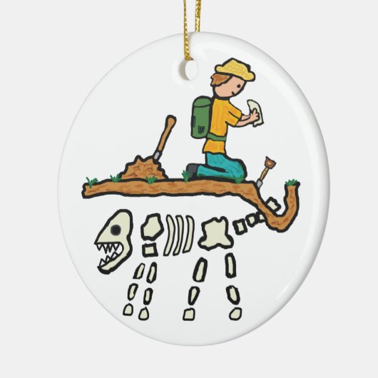 Fossilienjagd Keramik Ornament (Links)