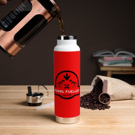 Fossilienjäger Paläontologe Trinkflasche (Kaffee (gedreht))