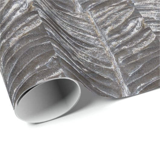 Fossilisierte Fern-Blätter Rock Fotogeschenk Geschenkpapier (Rolleneckpunkt)