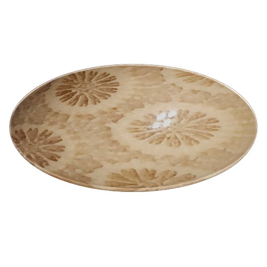 Fossilisierte Korallenwerbung Schneidebrett (Ecke)