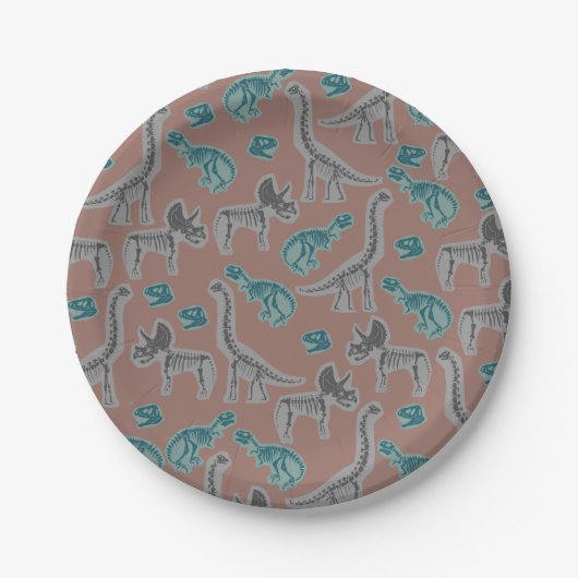 Fossilized Dinosaur Paper Plates Pappteller (Vorderseite)